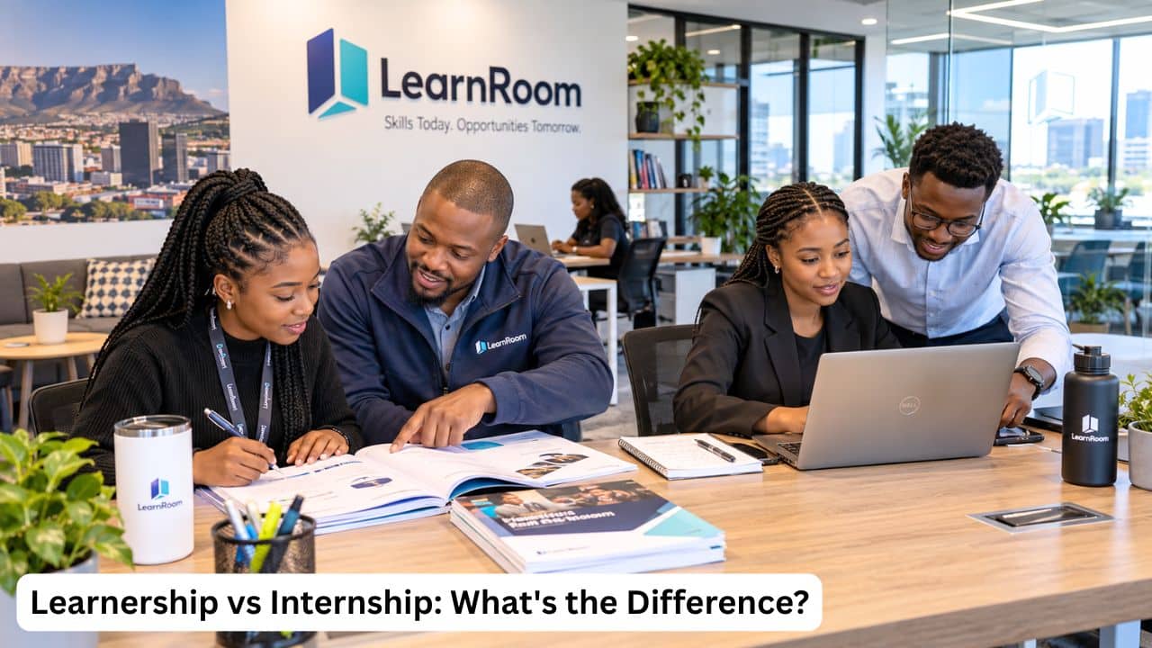 Young South Africans participating in learnership and internship workplace programmes