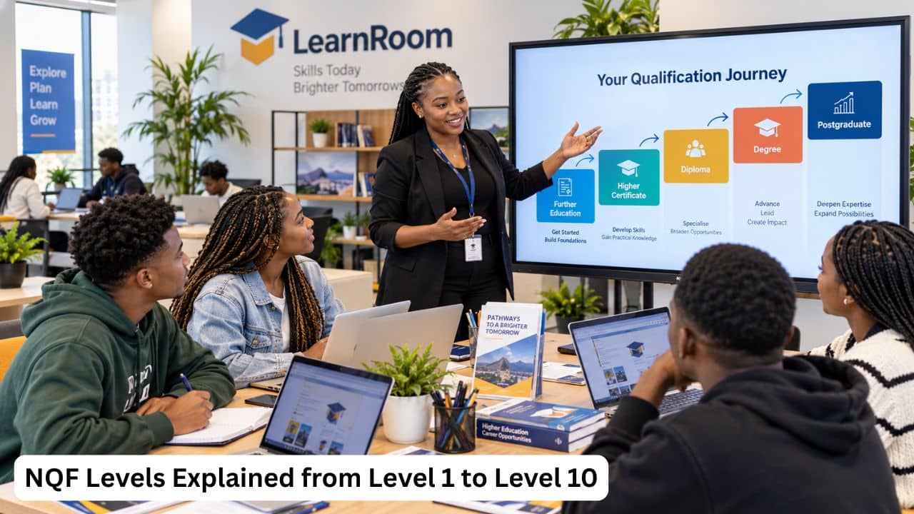 South African students learning how NQF qualification levels work